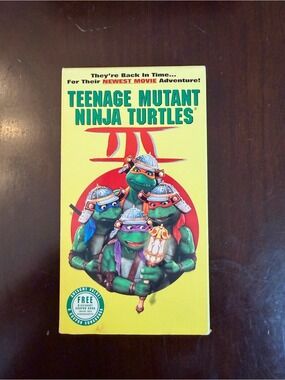 Vintage 1993 Teenage Mutant Ninja Turtles III on VHS.